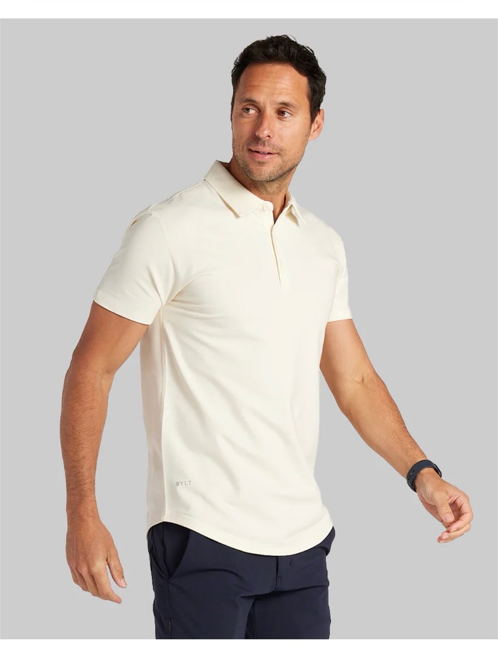 BYLT Basics Men’s Polo - Bone - Picture 4 of 4